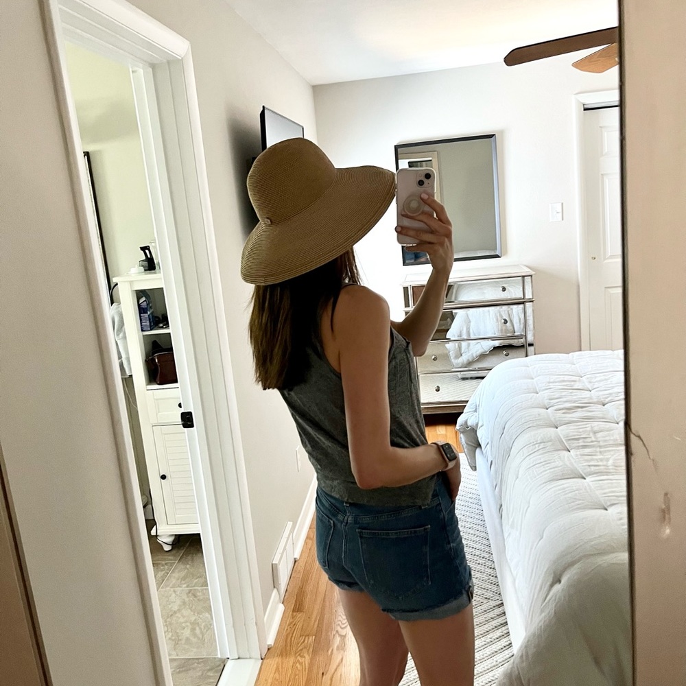 Eric Javits Tan Straw Wide Brim Sun Hat - Picture 12 of 12